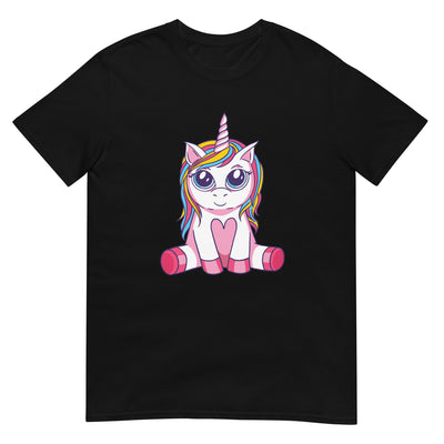 Einhorn mit schönen großen Augen - Pink & Bunt - Herren T-Shirt Other_Niches xxx yyy zzz Black