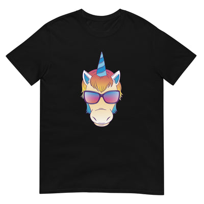 Einhorn mit verrückter Brille - Gesichtsporträt - Herren T-Shirt Other_Niches xxx yyy zzz Black