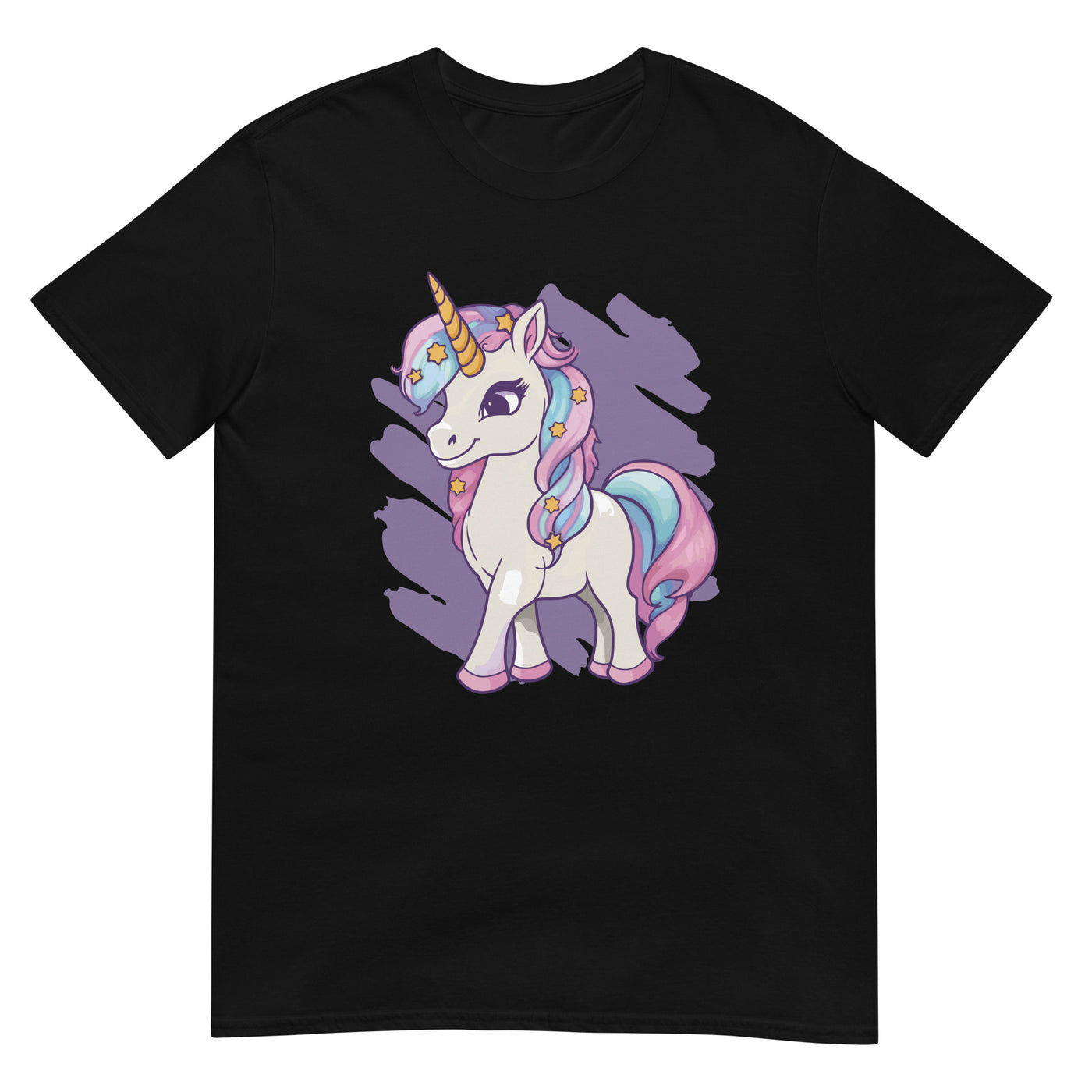 Einhorn mit mädchenhaften Farben und Fantasiemalerei - Herren T-Shirt Other_Niches xxx yyy zzz Black