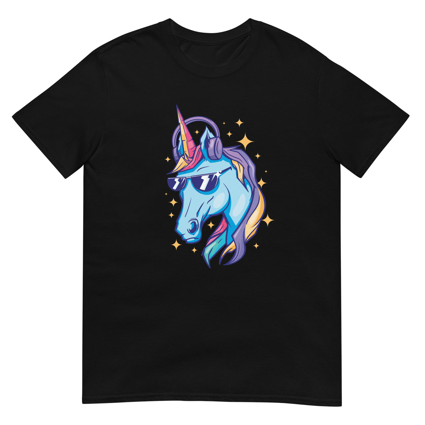 Einhorn mit Sonnenbrille und glänzenden Farben - Herren T-Shirt Other_Niches xxx yyy zzz Black