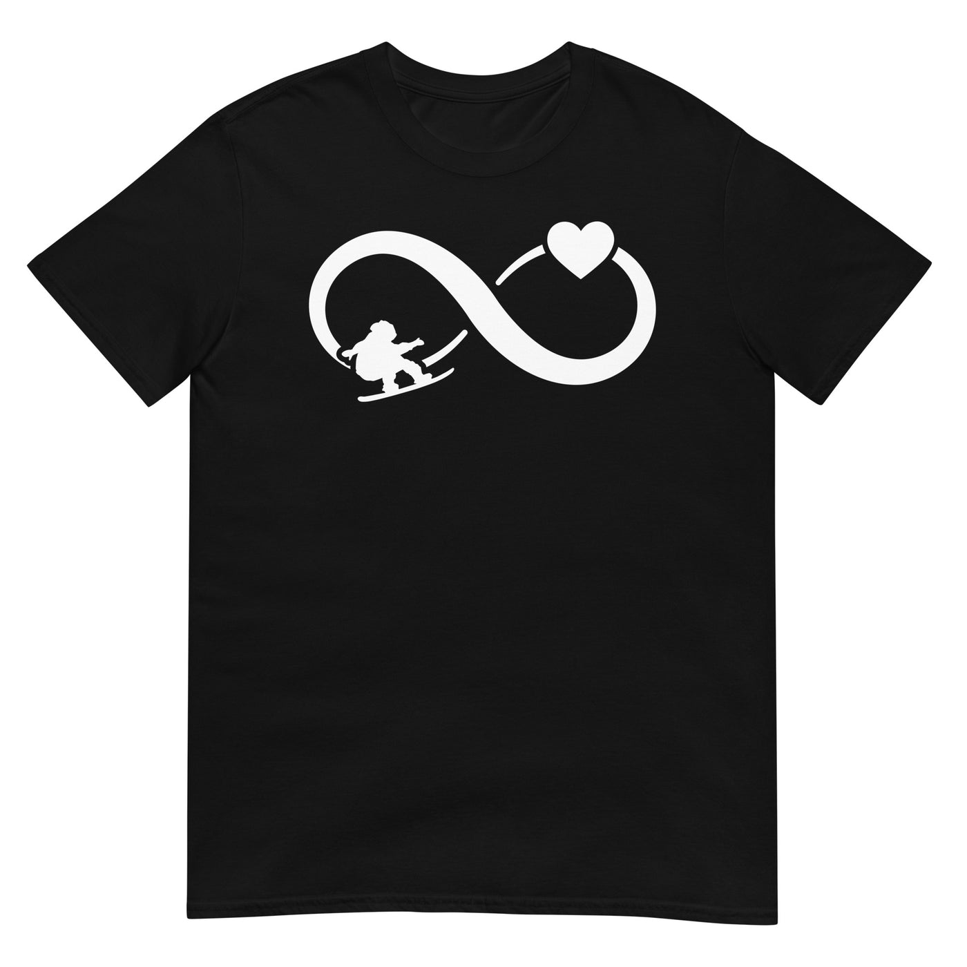 Infinity Heart and Snowboarding - T-Shirt (Unisex) snowboarden xxx yyy zzz Black