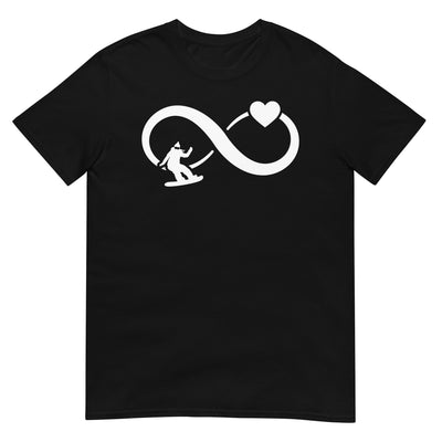 Infinity Heart and Snowboarding 1 - T-Shirt (Unisex) snowboarden xxx yyy zzz Black