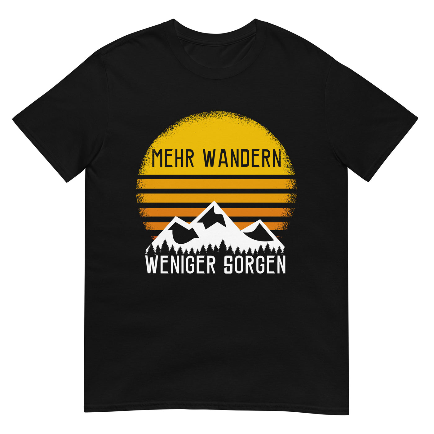 Mehr Wandern weniger Sorgen - T-Shirt (Unisex) wandern xxx yyy zzz Black