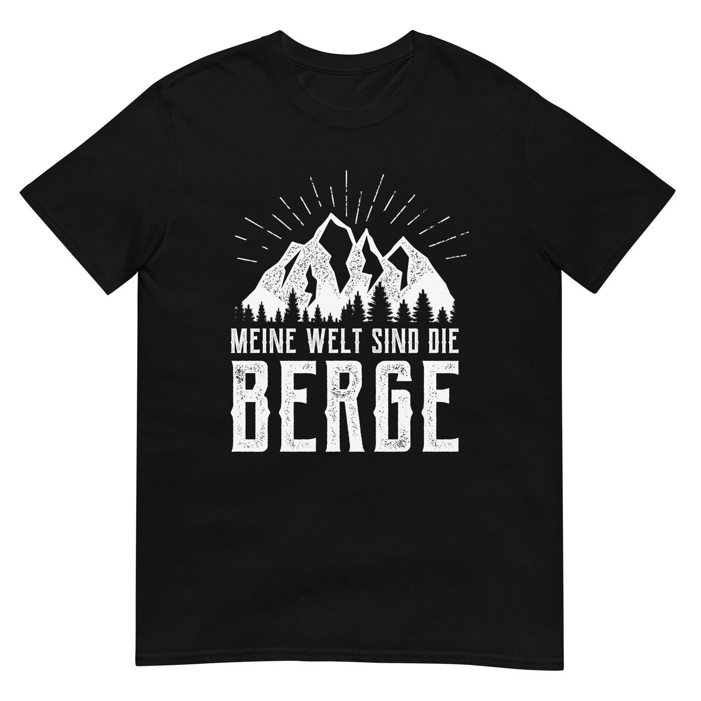 Meine Welt sind die Berge - T-Shirt (Unisex) berge xxx yyy zzz Black