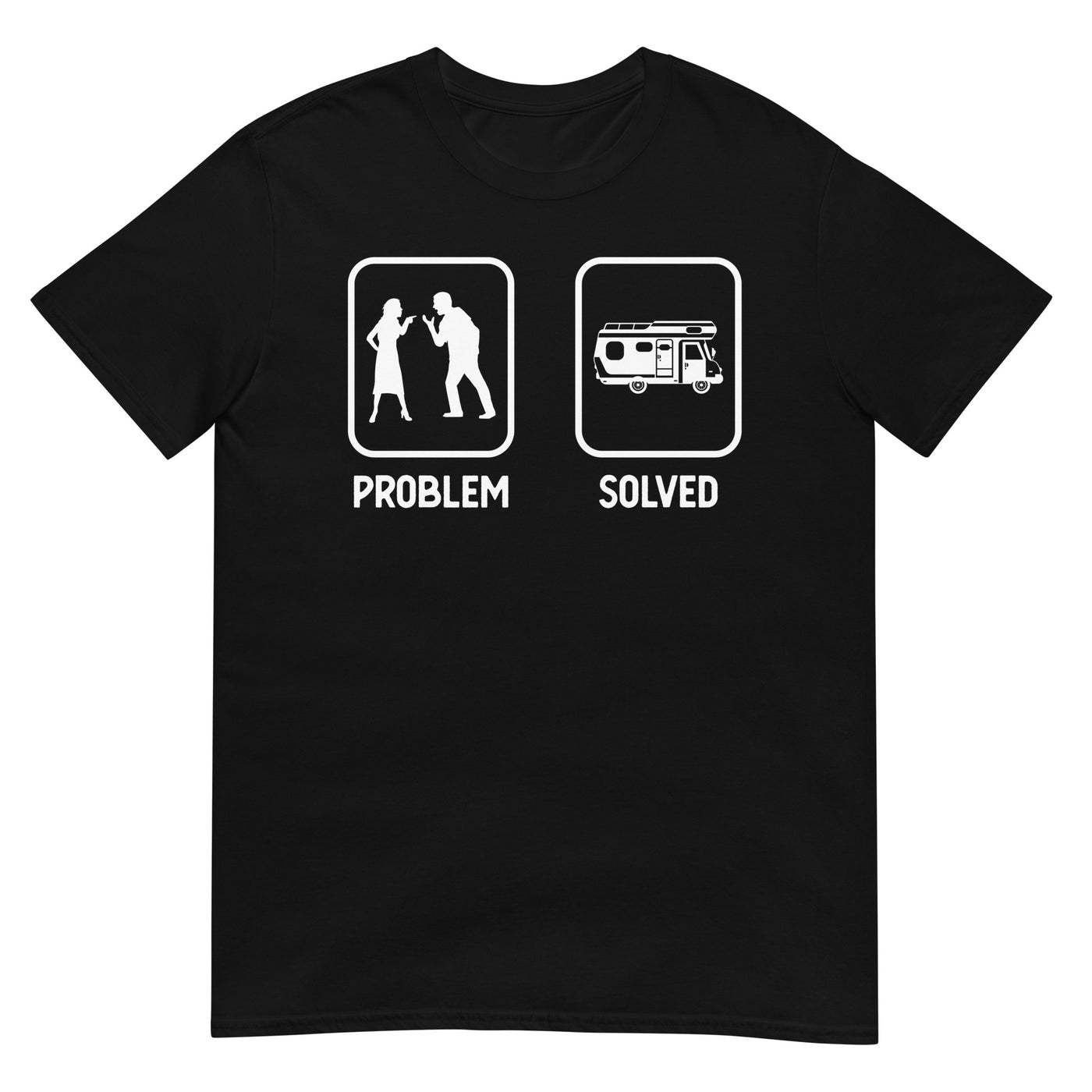 Problem Solved - Camping Van - T-Shirt (Unisex) camping xxx yyy zzz Black