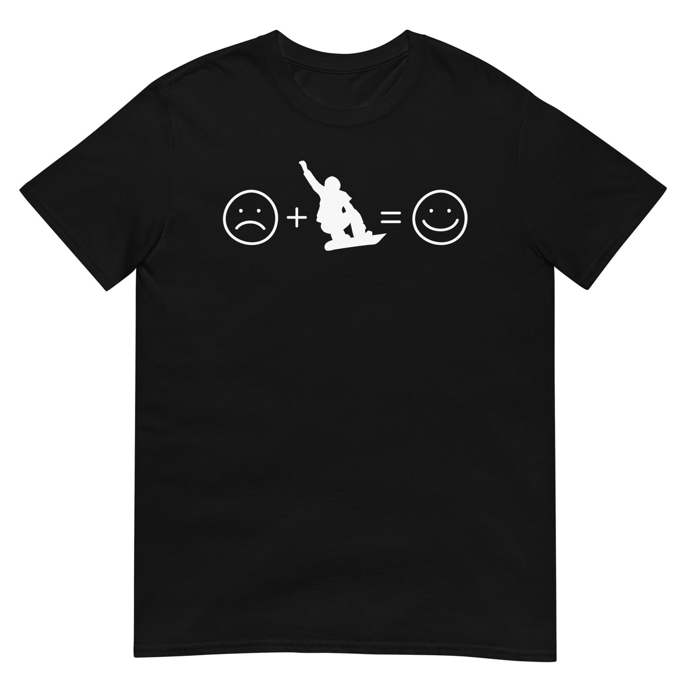 Lächelndes Gesicht und Snowboarding - T-Shirt (Unisex) snowboarden xxx yyy zzz Black