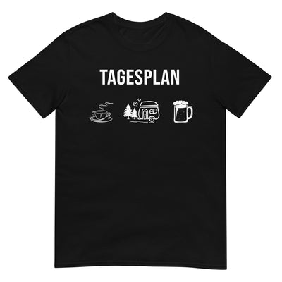 Tagesplan Kaffee, Camping und Bier - T-Shirt (Unisex) camping xxx yyy zzz Black