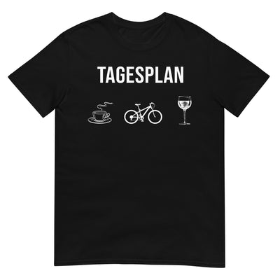 Tagesplan Kaffee, Fahrrad und Wein - T-Shirt (Unisex) fahrrad xxx yyy zzz Black