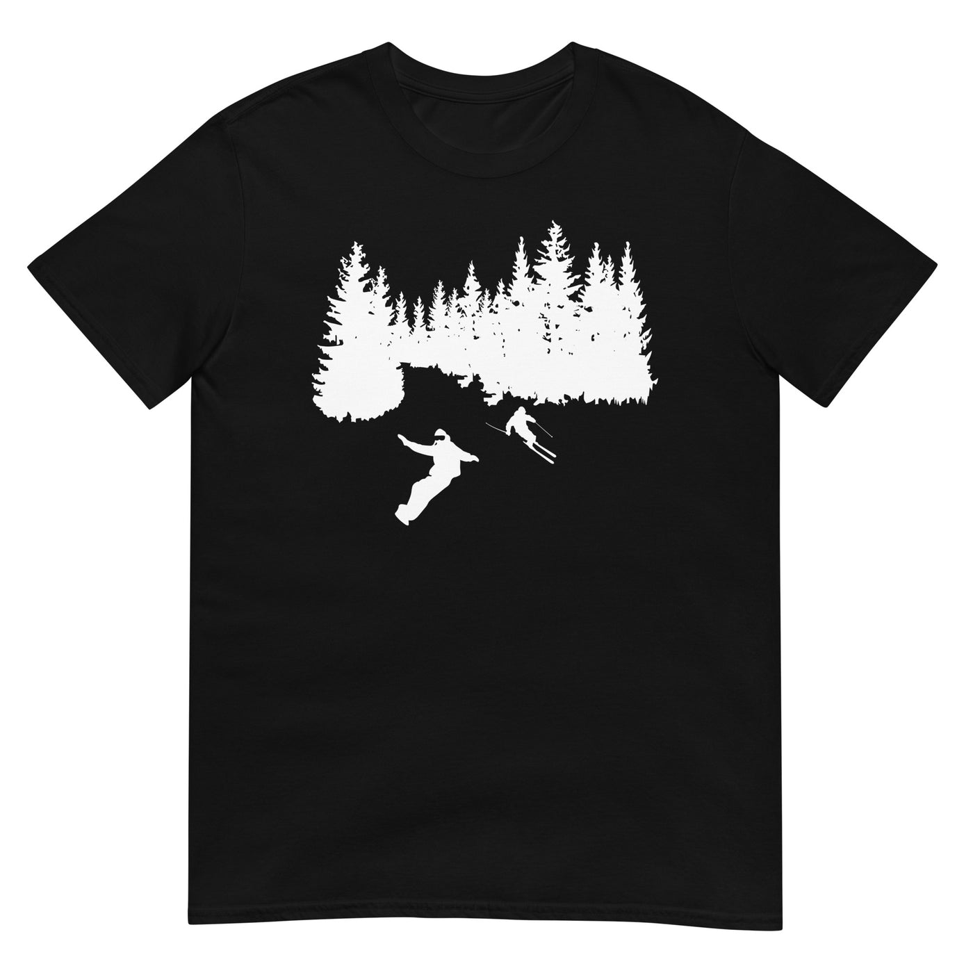 Bäume - Snowboarding - Skifahren - T-Shirt (Unisex) klettern ski xxx yyy zzz Black