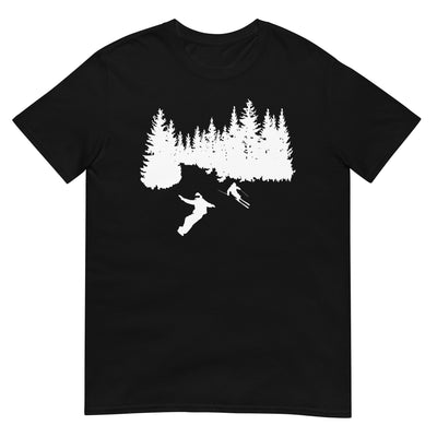 Bäume - Snowboarding - Skifahren - T-Shirt (Unisex) klettern ski xxx yyy zzz Black