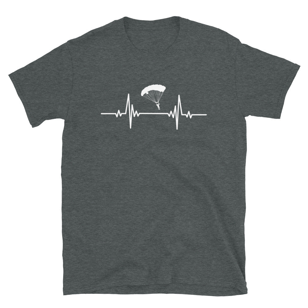 Heartbeat Adventure Sport Of Flying Paragliders - T-Shirt (Unisex) berge Dark Heather