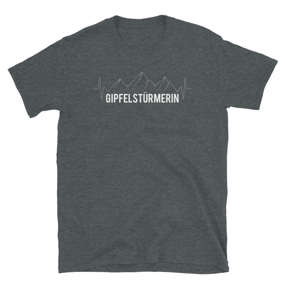 Gipfelstürmerin - T-Shirt (Unisex) berge klettern wandern Dark Heather