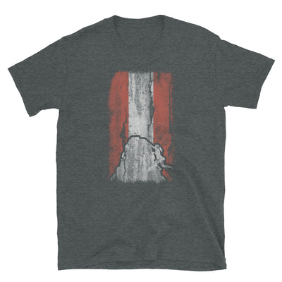 Österreich-Flagge 1 Und Klettern - T-Shirt (Unisex) klettern Dark Heather