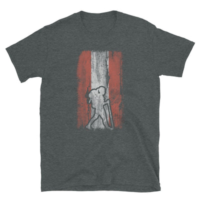 Österreich-Flagge 1 Und Wandern - T-Shirt (Unisex) wandern Dark Heather