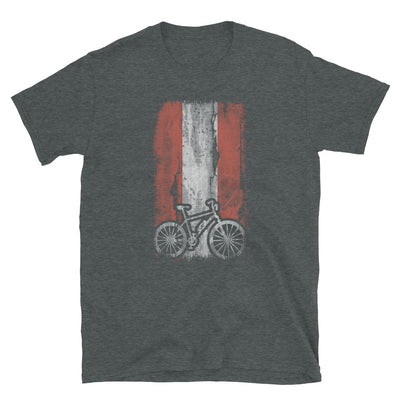 Österreich-Flagge Und E-Bike - T-Shirt (Unisex) e-bike Dark Heather