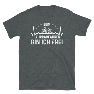 Beim Fahrradfahren Bin Ich Frel 1 - T-Shirt (Unisex) fahrrad Dark Heather