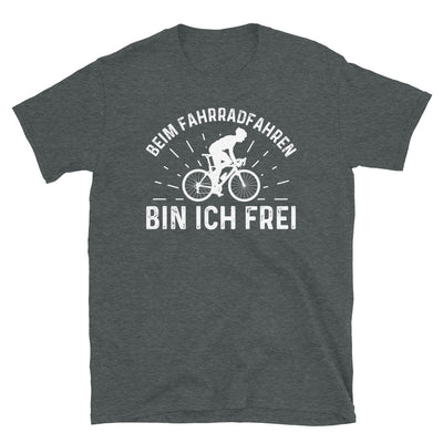 Beim Fahrradfahren Bin Ich Frel 2 - T-Shirt (Unisex) fahrrad Dark Heather