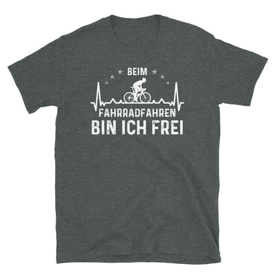 Beim Fahrradfahren Bin Ich Frel 3 - T-Shirt (Unisex) fahrrad Dark Heather