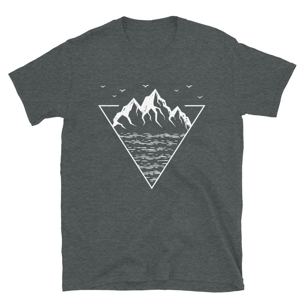 Berg Geometrisch - T-Shirt (Unisex) berge wandern Dark Heather