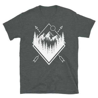 Berglandschaft Geometrisch - T-Shirt (Unisex) berge Dark Heather