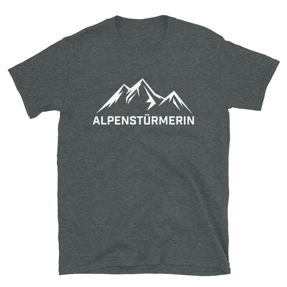 Alpenstürmerin - T-Shirt (Unisex) berge wandern Dark Heather