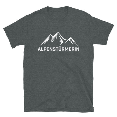 Alpenstürmerin - T-Shirt (Unisex) berge wandern Dark Heather