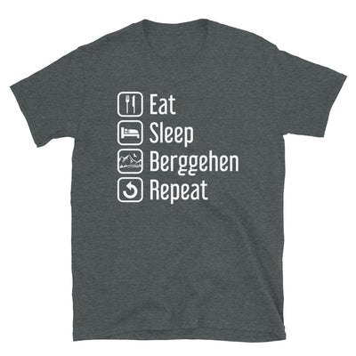 Eat Sleep Berggehen Repeat - T-Shirt (Unisex) berge Dark Heather