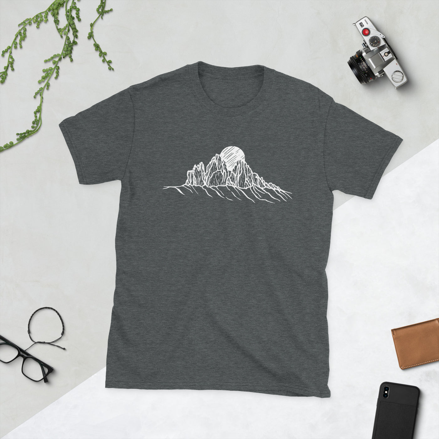 Drei Zinnen - T-Shirt (Unisex) berge wandern Dark Heather