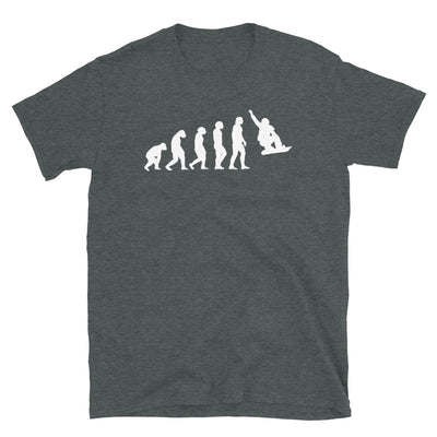 Evolution Und Snowboarden - T-Shirt (Unisex) snowboarden Dark Heather