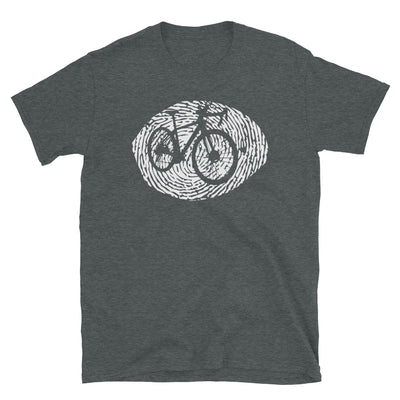 Fingerabdruck - Radfahren - T-Shirt (Unisex) fahrrad Dark Heather