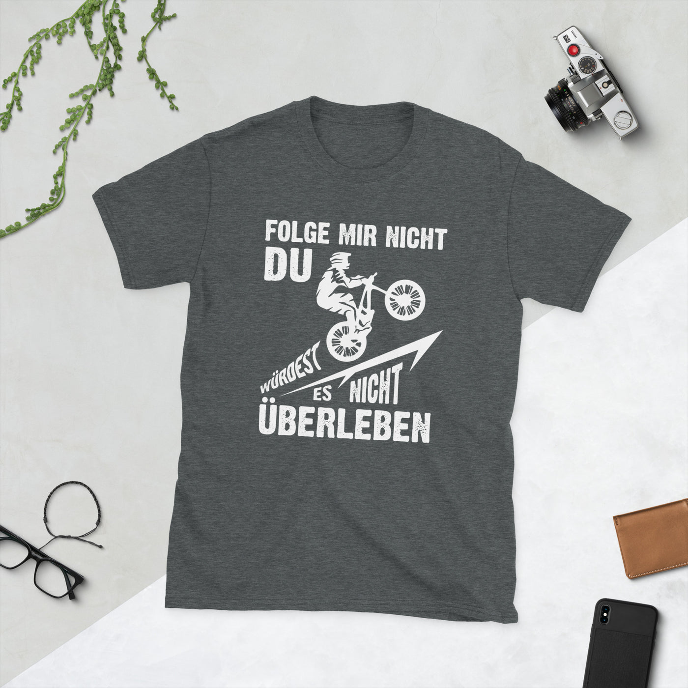 Folge Mir Nicht - (M) - T-Shirt (Unisex) Dark Heather