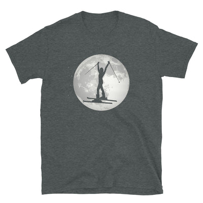 Vollmond – Skifahren Für Frauen - T-Shirt (Unisex) klettern ski Dark Heather