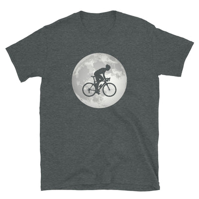 Vollmond - Mann Radfahrend - T-Shirt (Unisex) fahrrad Dark Heather