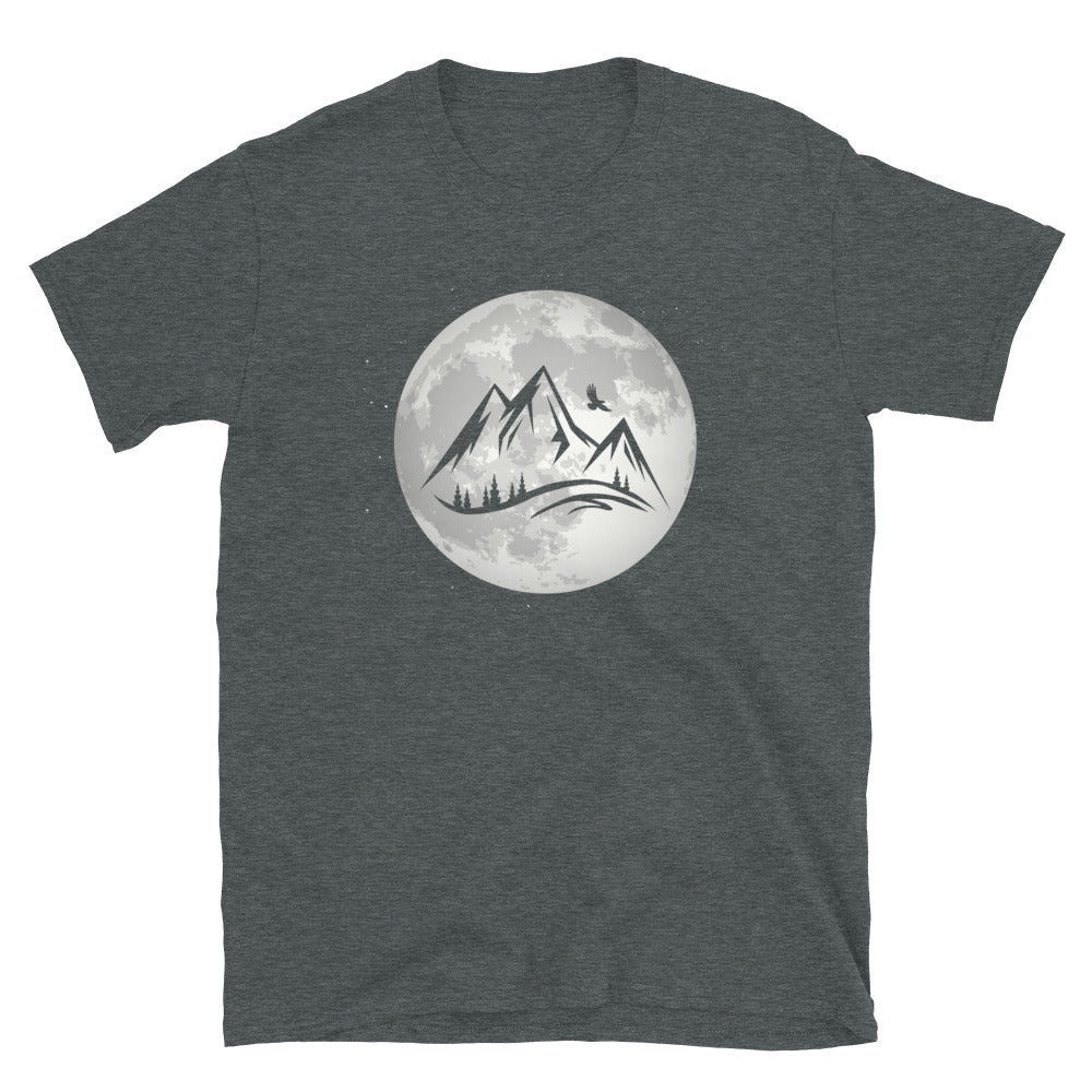 Vollmond - Berg - T-Shirt (Unisex) berge Dark Heather