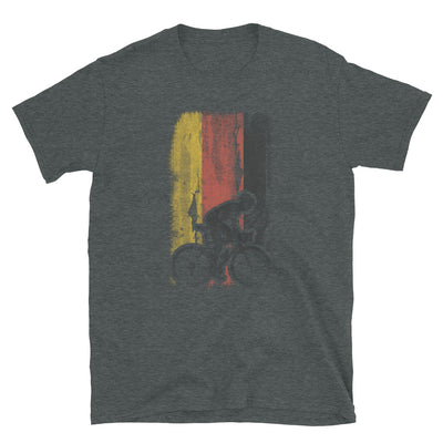 Deutsche Flagge 1 Und Radfahren - T-Shirt (Unisex) fahrrad Dark Heather