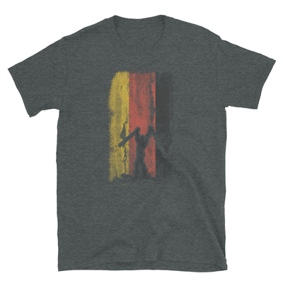 Deutsche Flagge 1 Und Skifahren - T-Shirt (Unisex) klettern ski Dark Heather