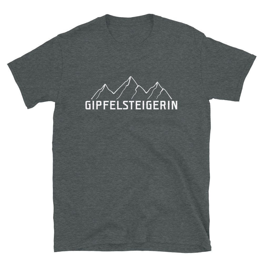 Gipfelsteigerin - T-Shirt (Unisex) berge wandern Dark Heather