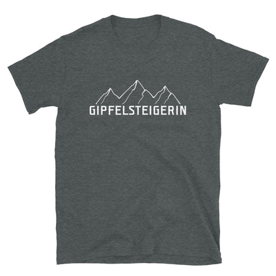 Gipfelsteigerin - T-Shirt (Unisex) berge wandern Dark Heather