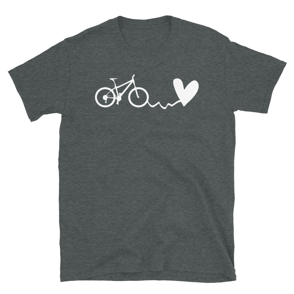 Herz - Radfahren - T-Shirt (Unisex) fahrrad Dark Heather