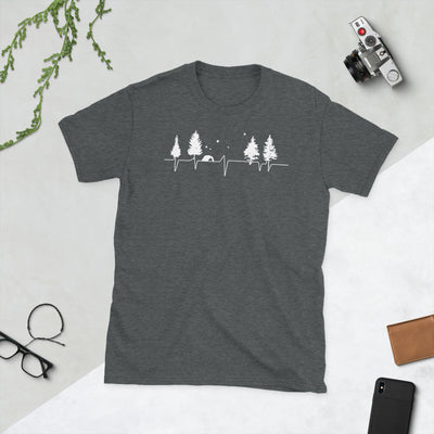 Herzschlag - Camping - T-Shirt (Unisex) camping Dark Heather