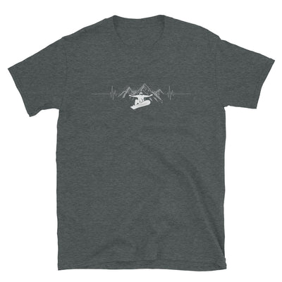 Herzschlag Snowboarden - T-Shirt (Unisex) snowboarden Dark Heather