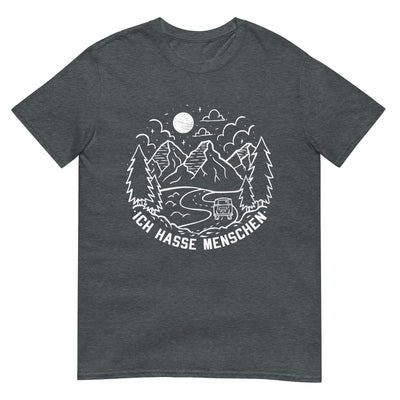 Ich Hasse Menschen - T-Shirt (Unisex) camping xxx yyy zzz Dark Heather