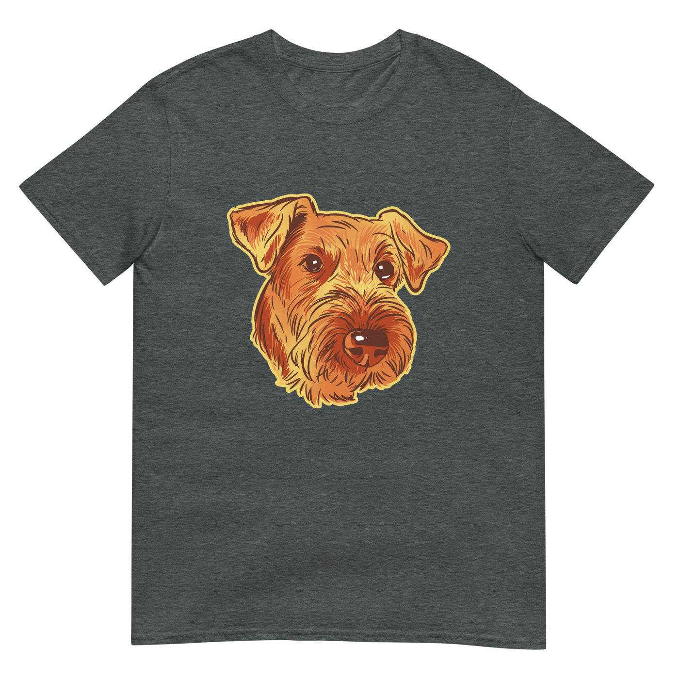 Airedale-Terrier - Hundeporträt - Herren T-Shirt Other_Niches xxx yyy zzz Dark Heather