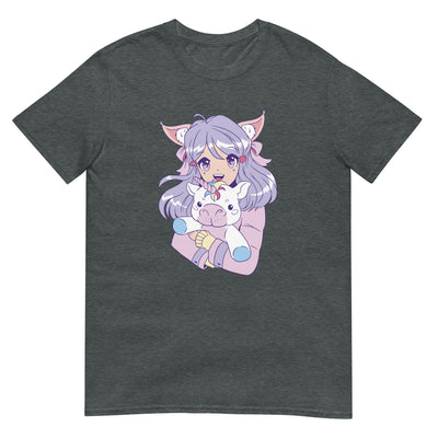 Anime-Mädchen mit Einhorn-Baby - Herren T-Shirt Other_Niches xxx yyy zzz Dark Heather