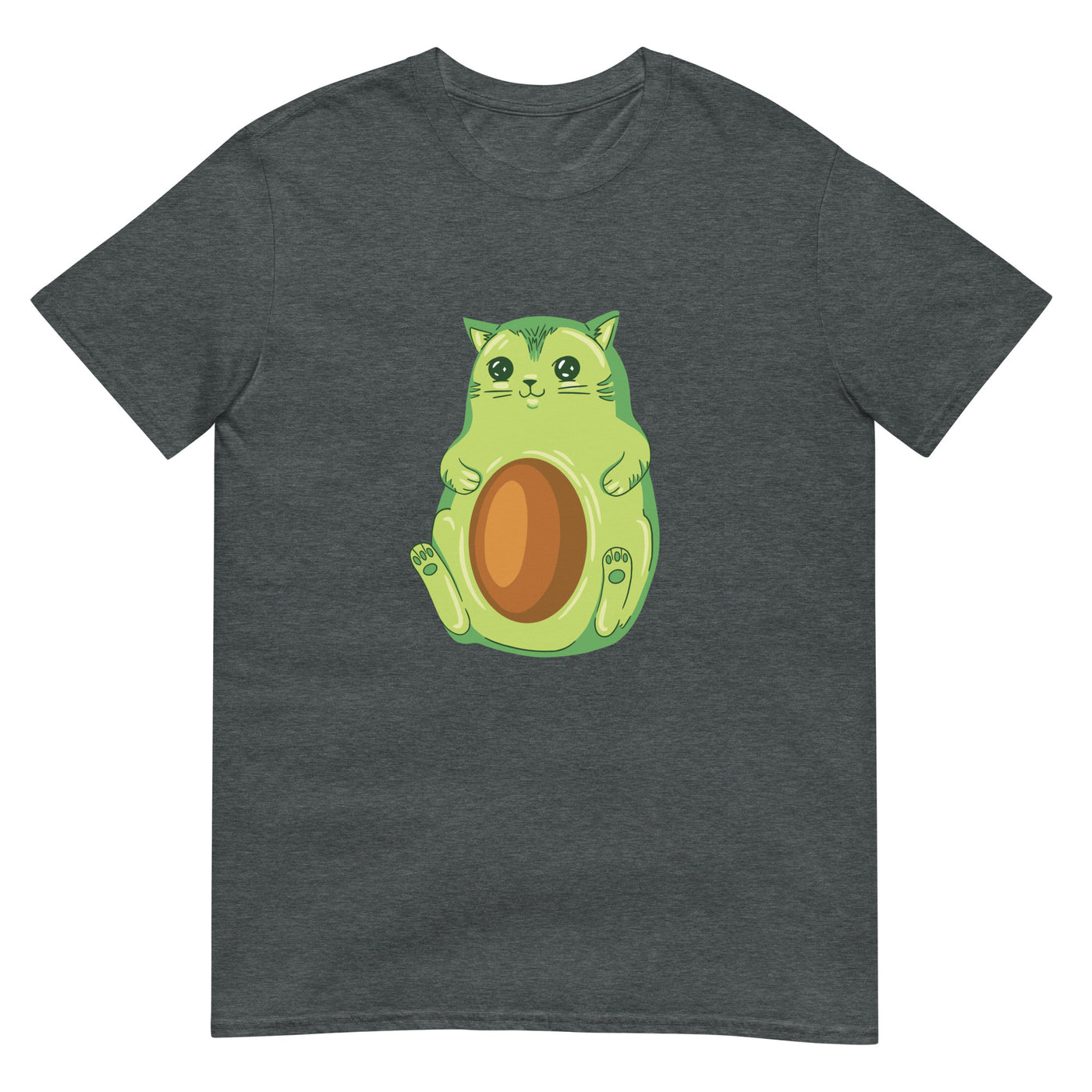 Avocado-förmige Cartoon-Katze - Herren T-Shirt Other_Niches xxx yyy zzz Dark Heather