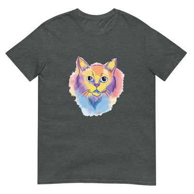 Katze im Aquarell-Stil und bunt - Herren T-Shirt Other_Niches xxx yyy zzz Dark Heather