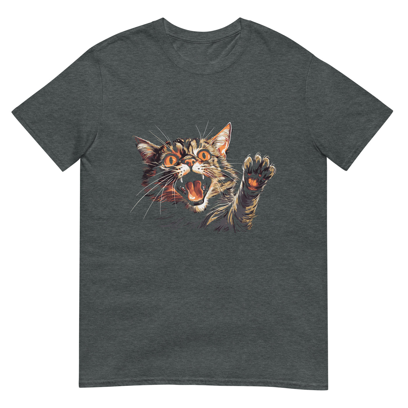 Katze schreit - Lustig - Herren T-Shirt Other_Niches xxx yyy zzz Dark Heather