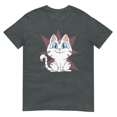 Katze, die niedlich ist mit großen Augen und Lächeln - Herren T-Shirt Other_Niches xxx yyy zzz Dark Heather