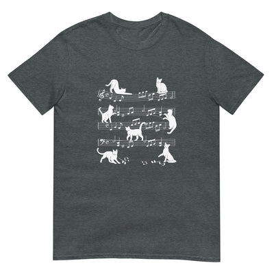 Katzen und Notenlinien - Herren T-Shirt Other_Niches xxx yyy zzz Dark Heather