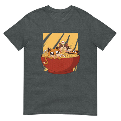 Katzen essen Ramen - Lustig - Herren T-Shirt Other_Niches xxx yyy zzz Dark Heather